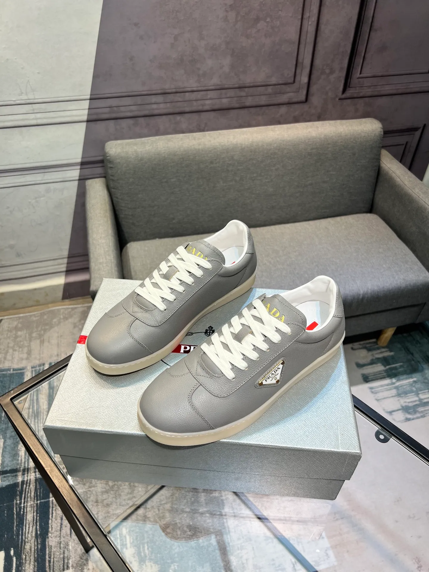 Men's shoes 💰540 [PRADA] Men's shoes are popular in the counter, official website synchronization, 1 high-quality shipment ✔️ Original frosted cowhide + cowhide lining, 1🆚1 replica, original sole, 38-45 (45 customized, non-refundable)